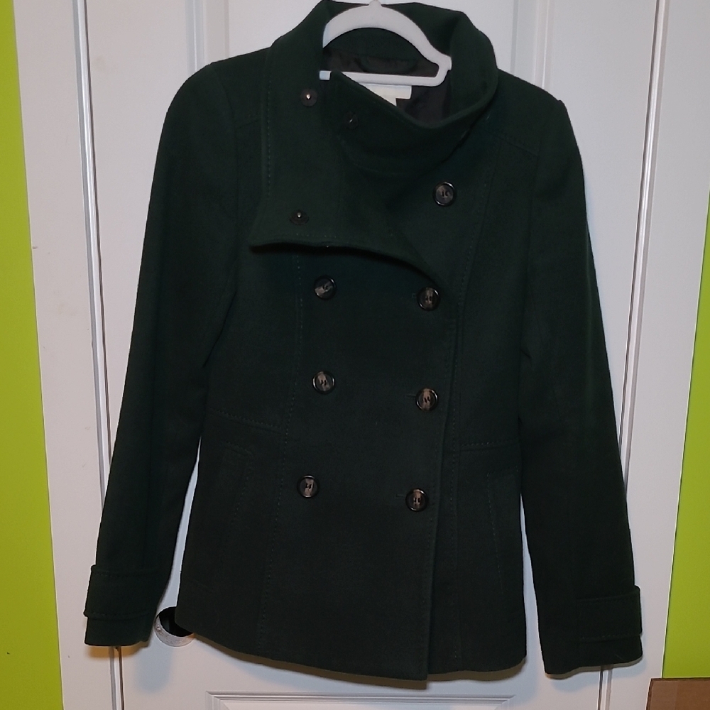 H&M Dark Green Pea Coat